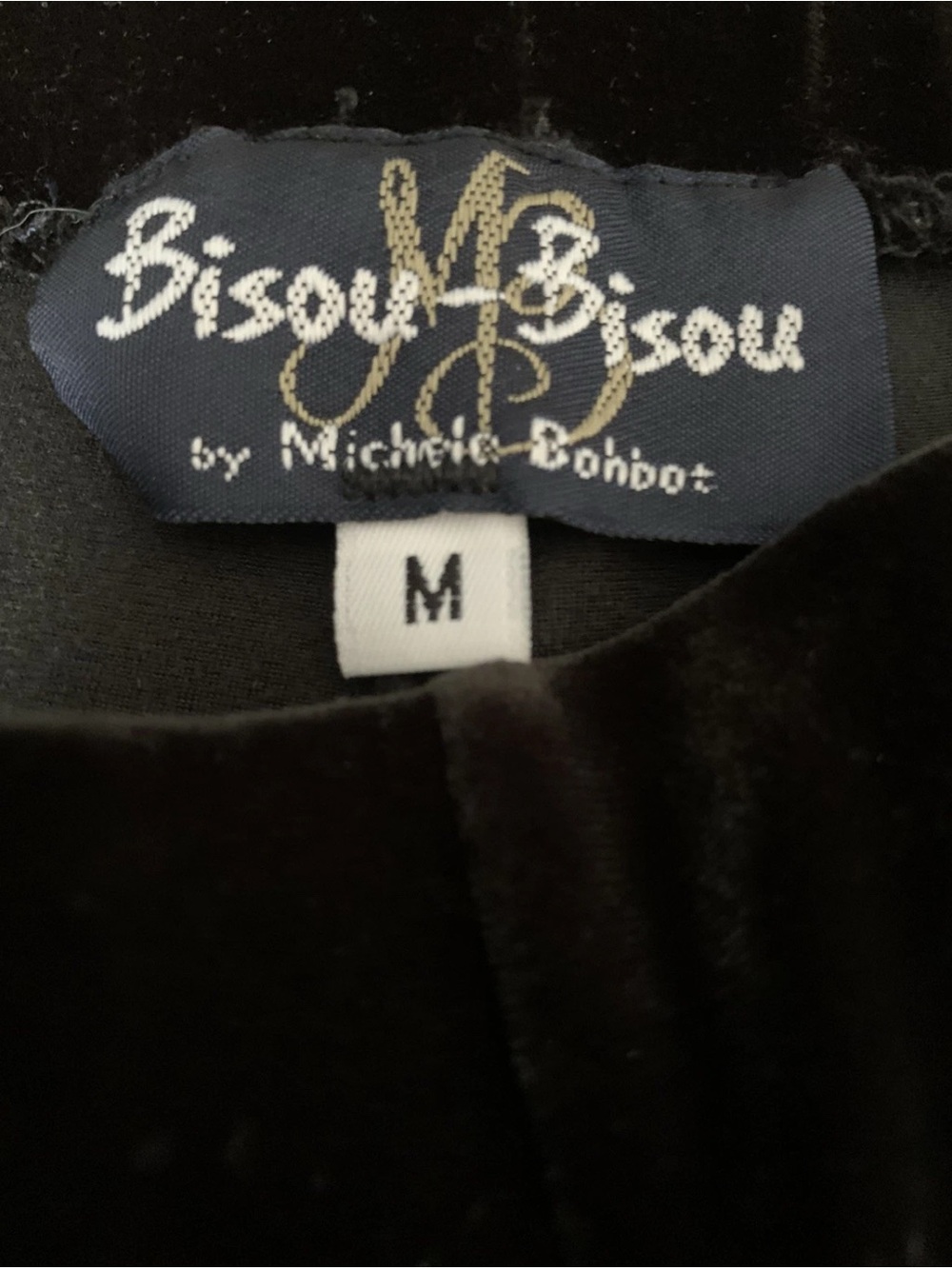 VTG Bisou Bisou by Michele Bohbot Black Velvet Wide Leg Pants Women's Size M Y2K